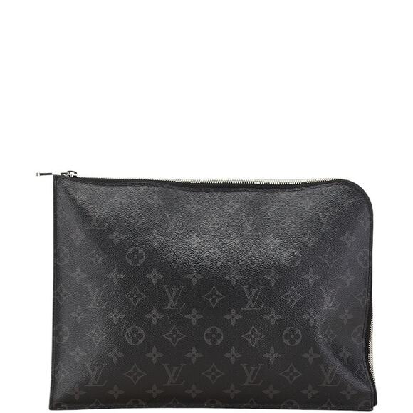 Louis Vuitton x Kim Jones Monogram Eclipse Pochette Jour GM Clutch Bag - Picture 1 of 11